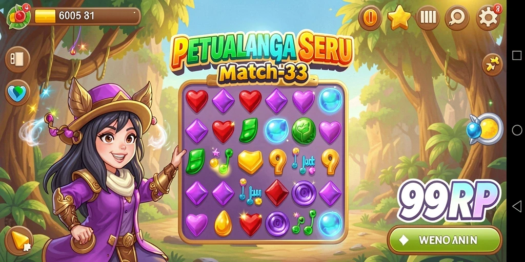 Tampilan gameplay yang seru dan penuh tantangan di 99RP.