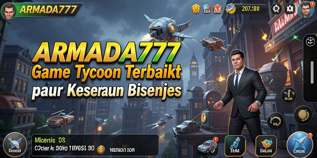 Screenshot utama ARMADA777 menampilkan gameplay Tycoon yang mendebarkan dan strategis.