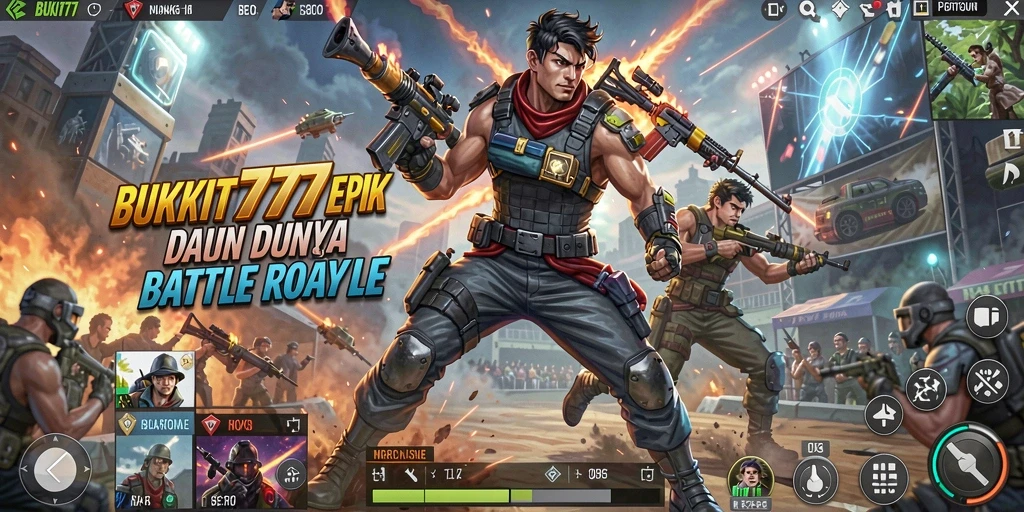 Tampilan gameplay BUKIT777 dalam pertarungan yang intens dan strategis.