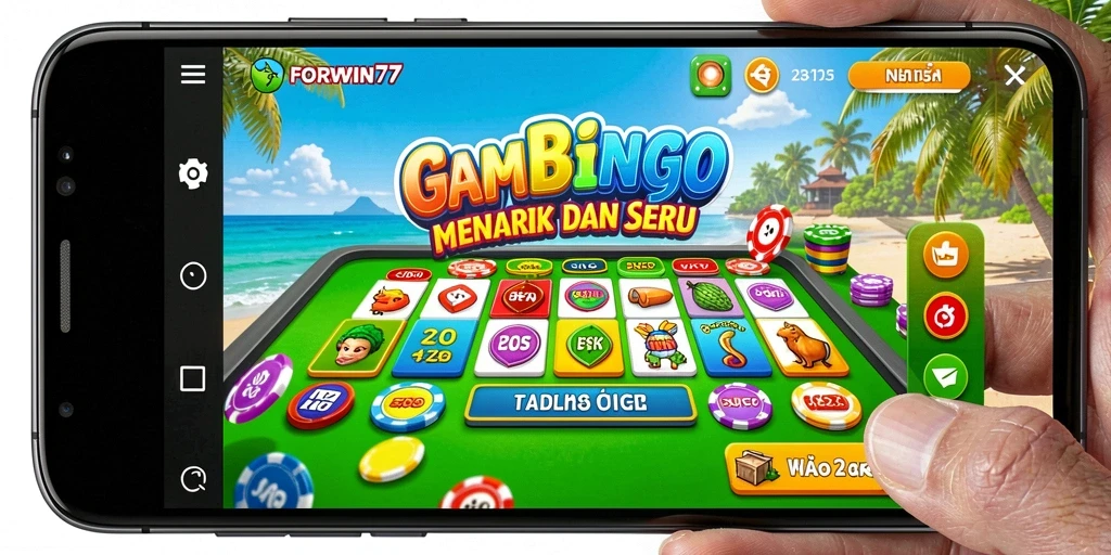 Tampilan gameplay seru dan interaktif dalam FORWIN77 Bingo.