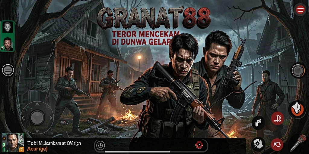 Screenshot gameplay GRANAT88 menampilkan suasana menyeramkan dan mencekam.