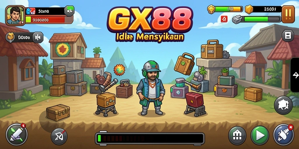 Screenshot GX88 menampilkan gameplay santai dan menyenangkan.