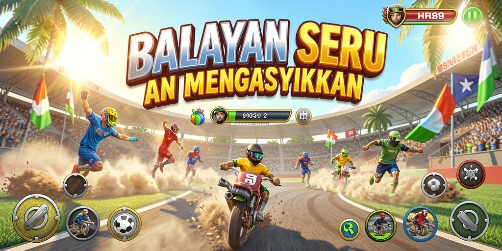 Gameplay HR89 yang mendebarkan di lintasan balap.