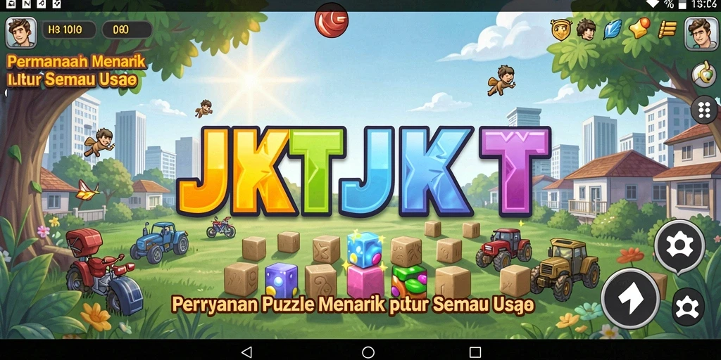 Screenshot gameplay JKTJKT yang menampilkan tantangan puzzle yang menarik.