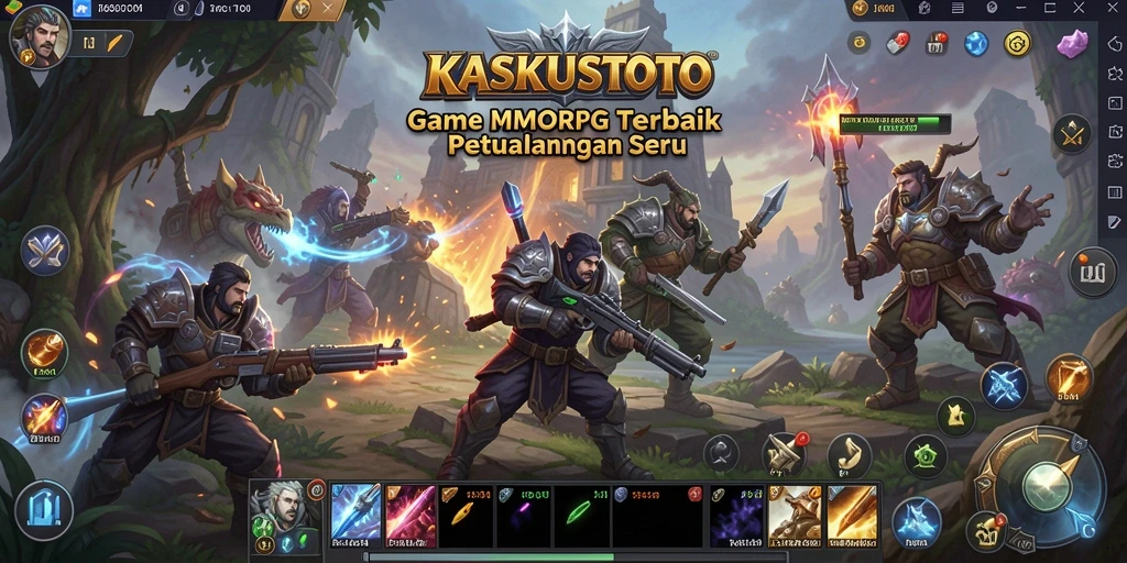 Screenshot KASKUSTOTO menampilkan aksi seru dalam dunia MMORPG.