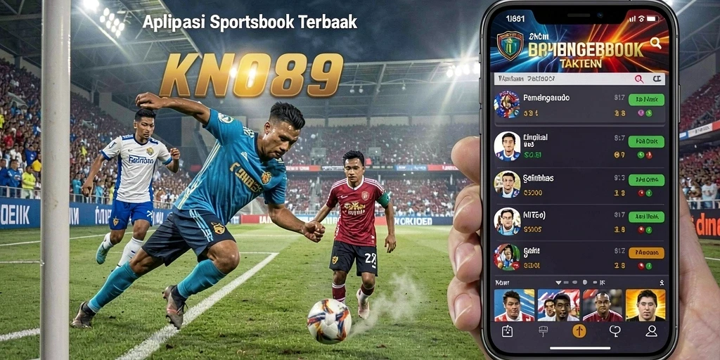 Tampilan layar utama KNO89 dengan berbagai pilihan taruhan olahraga.