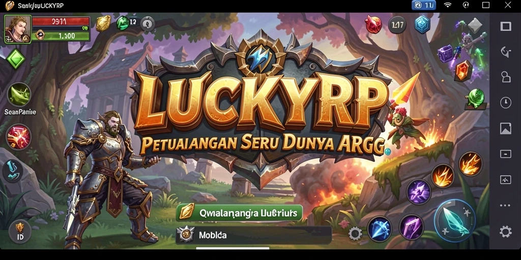 Screenshot gameplay LUCKYRP yang menunjukkan aksi pertempuran seru.