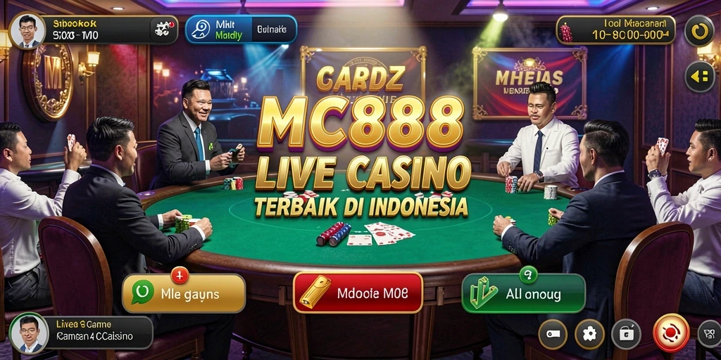 Tampilan gameplay menarik dari MC888 dalam Live Casino.
