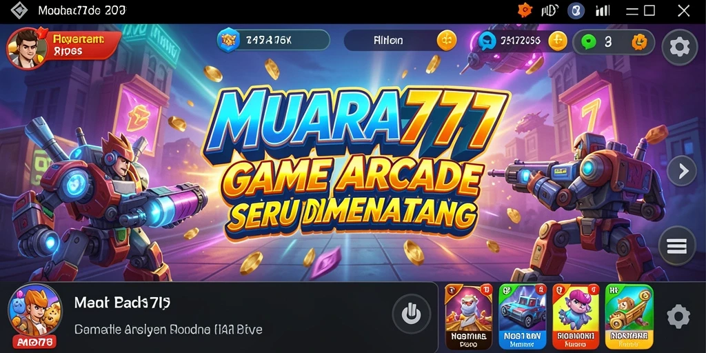 Tangkapan layar utama MUARA777 menampilkan aksi yang seru dalam gameplay Arcade.