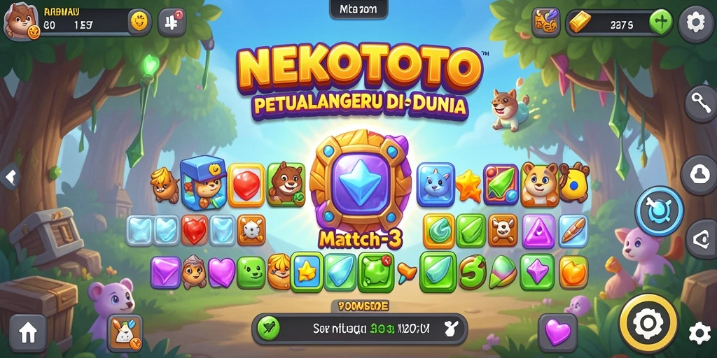 Gameplay seru dengan kucing lucu di NEKOTOTO.