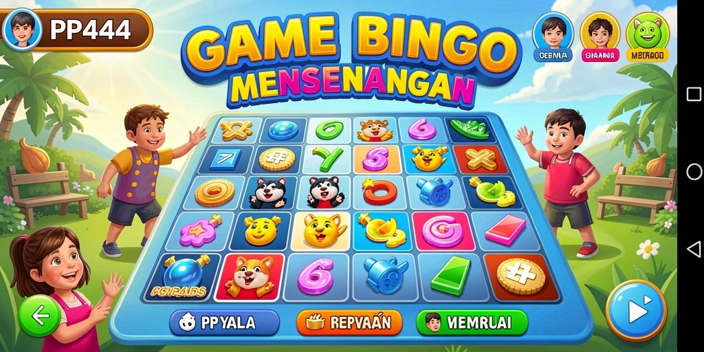Screenshot gameplay PP444 menampilkan keseruan bermain Bingo di aplikasi.