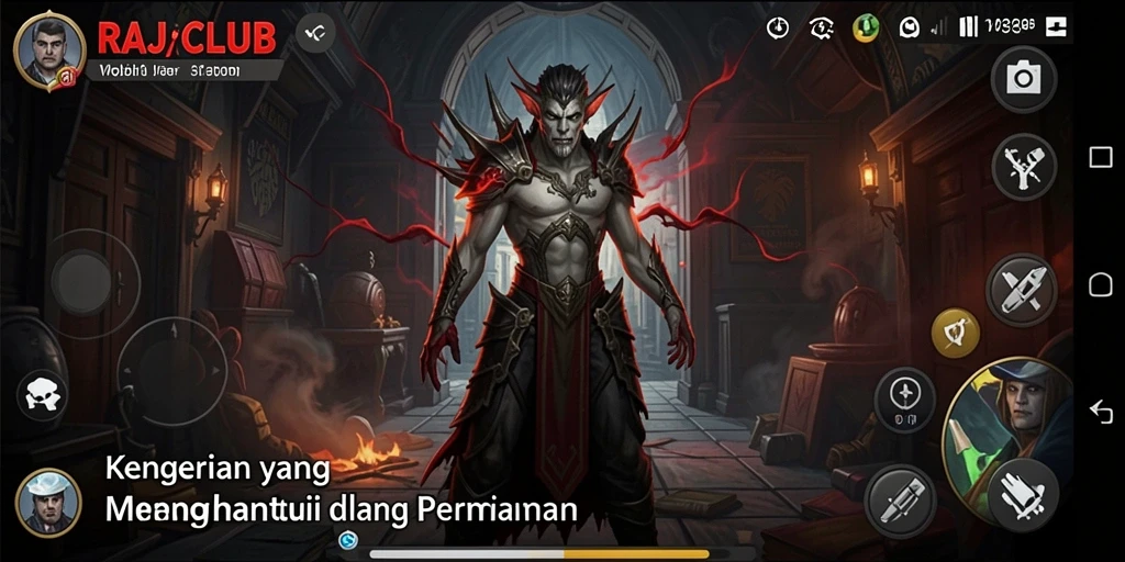Tampilan menegangkan saat menjelajahi dunia gelap RAJACLUB.