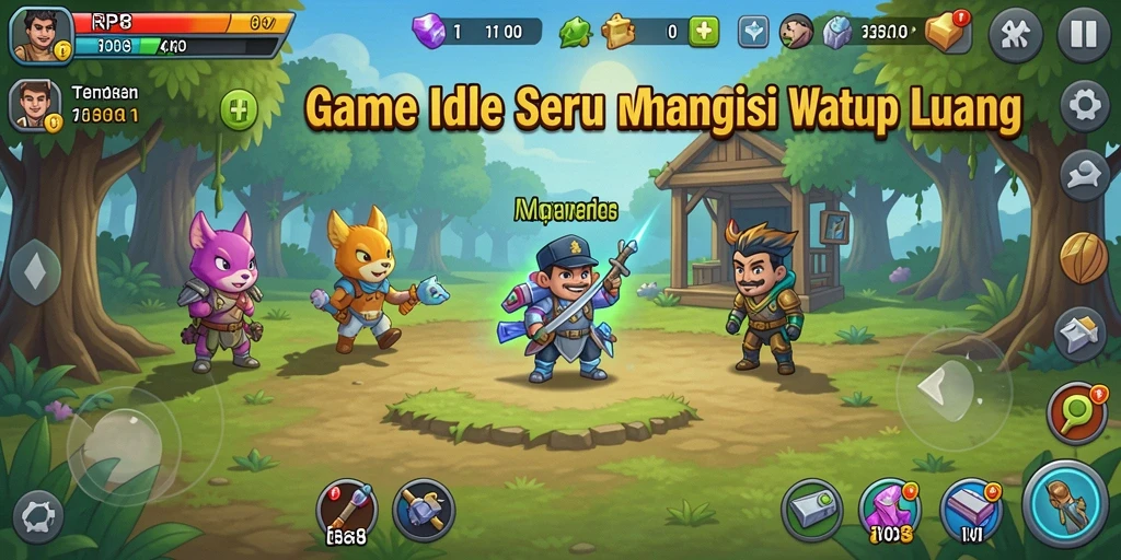 Tampilan menarik dari gameplay seru di RP8 yang penuh dengan aksi Idle.