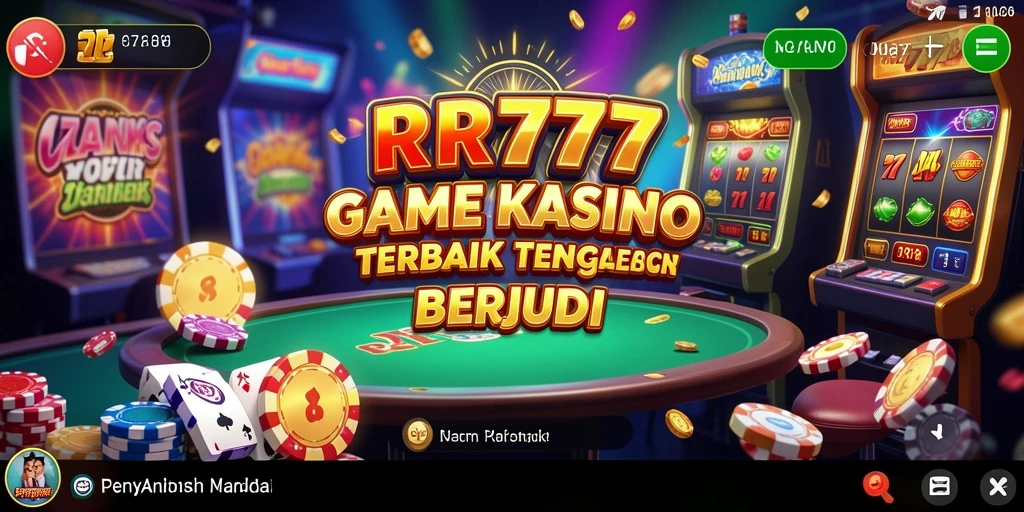 Tampilan gameplay Kasino RR777 yang menarik dan mendebarkan.