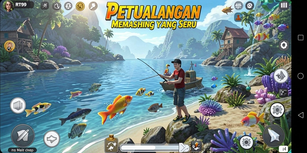 Gameplay memancing yang mendebarkan dan memikat pada RT99.