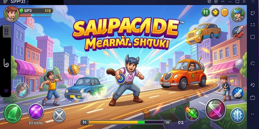 Tampilan gameplay SIP33 yang penuh aksi arcade.