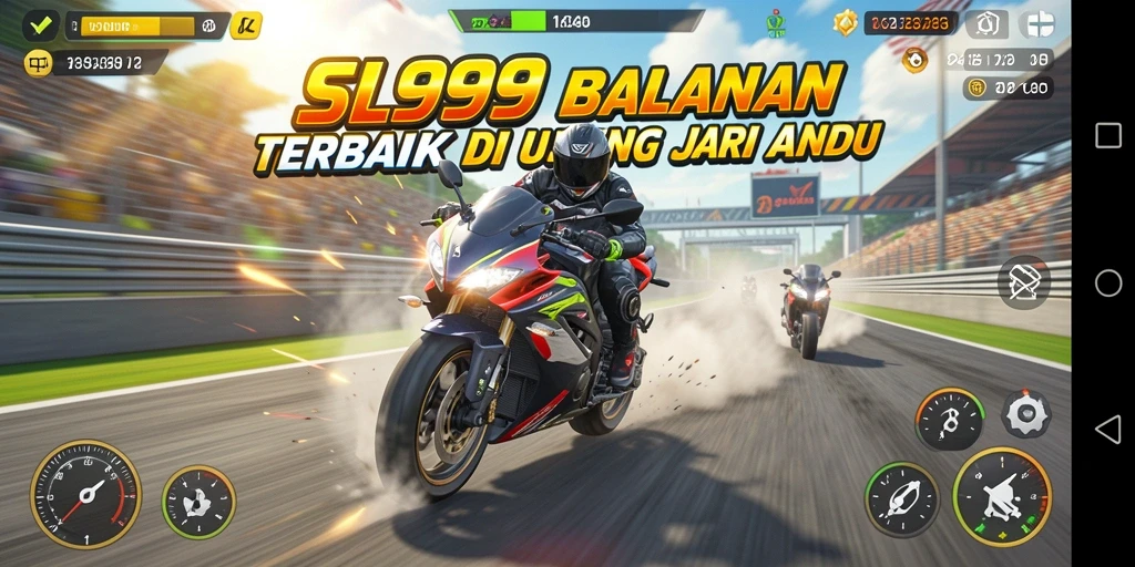 Gameplay dinamis SL999 dengan high-speed racing.