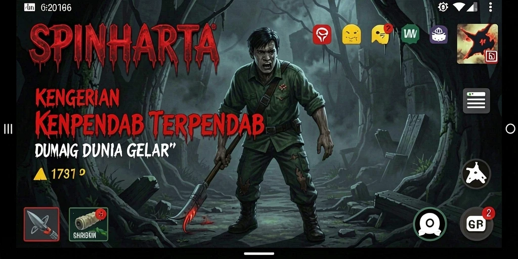 Tampak menegangkan saat pemain menjelajahi suasana kelam SPINHARTA.