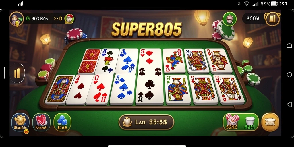 Screenshot gameplay SUPER805 yang menunjukkan keseruan bermain Domino.