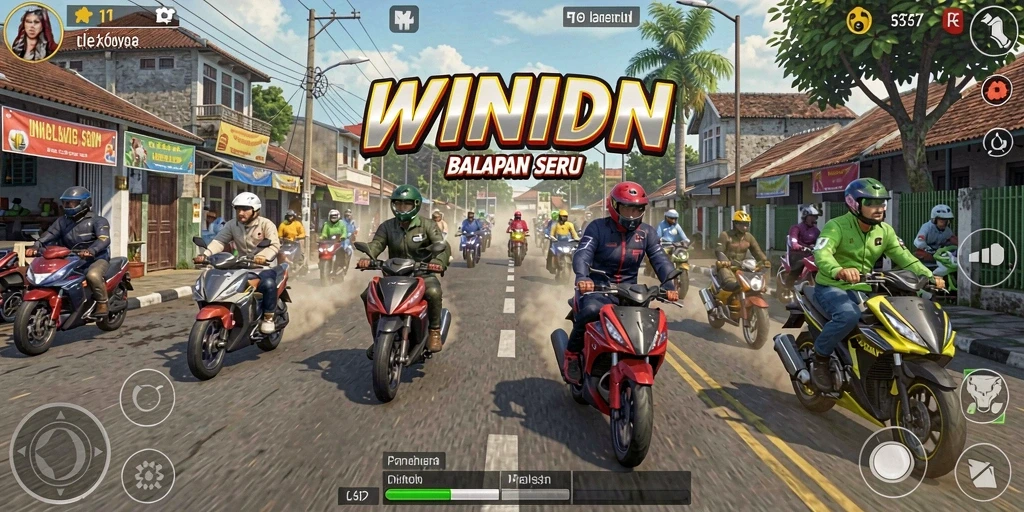 Tampilan gameplay balap seru di WINIDN dengan grafik menawan.