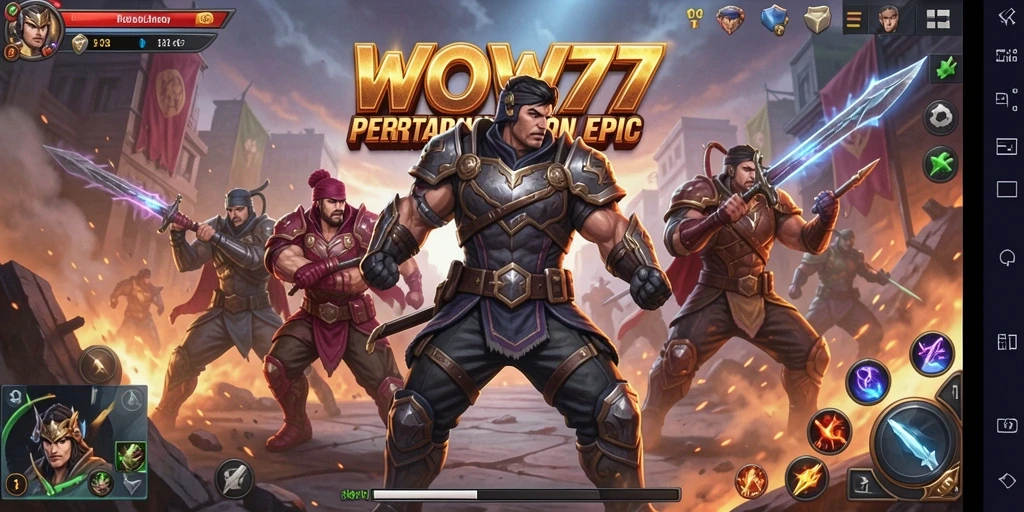 Gameplay WOW77 menampilkan pertarungan seru dan dinamis antara karakter berbeda.